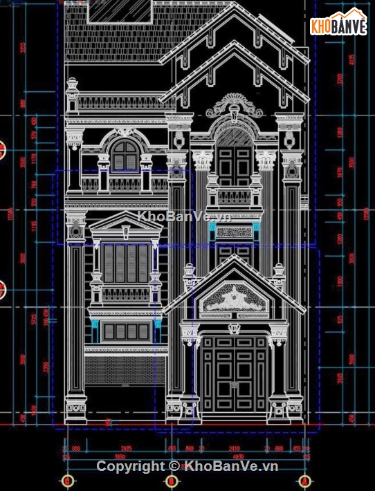 biệt thự 3 tầng,cad biệt thự 3 tầng,file cad biệt thự 3 tầng,biệt thự 3 tầng cad